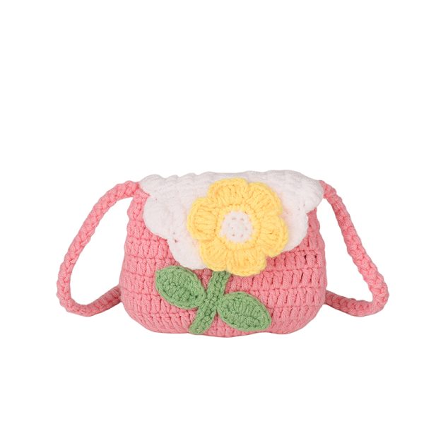 Cute Knitted Crossbody Mini Bag for Women | 2025 New Style Woven Yarn Small Bag for Kids | Trendy Fashion Accessory