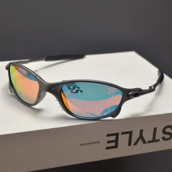 Cyberpunk Futuristic Round Frame Colorful Laser Sunglasses for Hip-Hop Style Cycling - European American Fashion Accessory