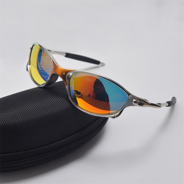 Cyberpunk Futuristic Round Frame Colorful Laser Sunglasses for Hip-Hop Style Cycling - European American Fashion Accessory