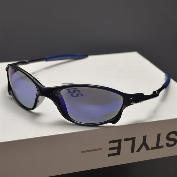 Cyberpunk Futuristic Round Frame Colorful Laser Sunglasses for Hip-Hop Style Cycling - European American Fashion Accessory