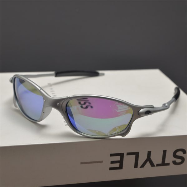 Cyberpunk Futuristic Round Frame Colorful Laser Sunglasses for Hip-Hop Style Cycling - European American Fashion Accessory