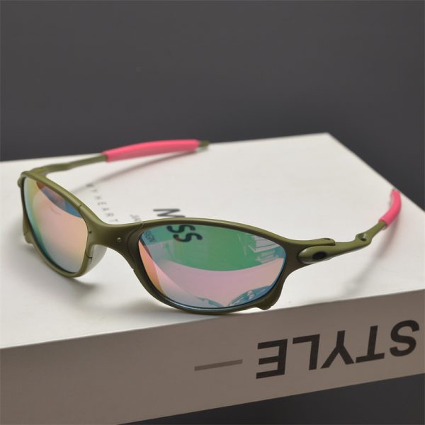 Cyberpunk Futuristic Round Frame Colorful Laser Sunglasses for Hip-Hop Style Cycling - European American Fashion Accessory