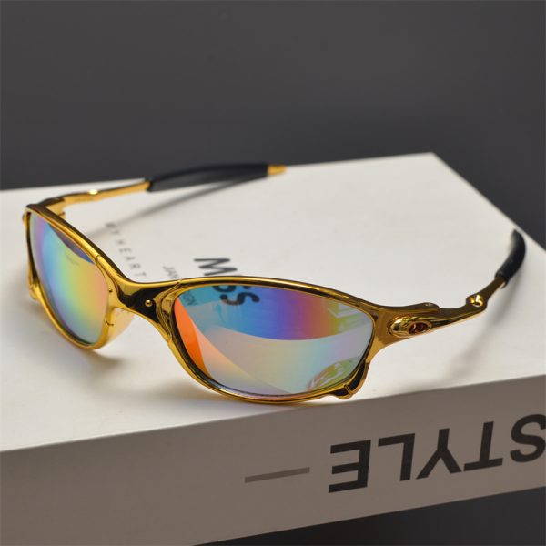 Cyberpunk Futuristic Round Frame Colorful Laser Sunglasses for Hip-Hop Style Cycling - European American Fashion Accessory