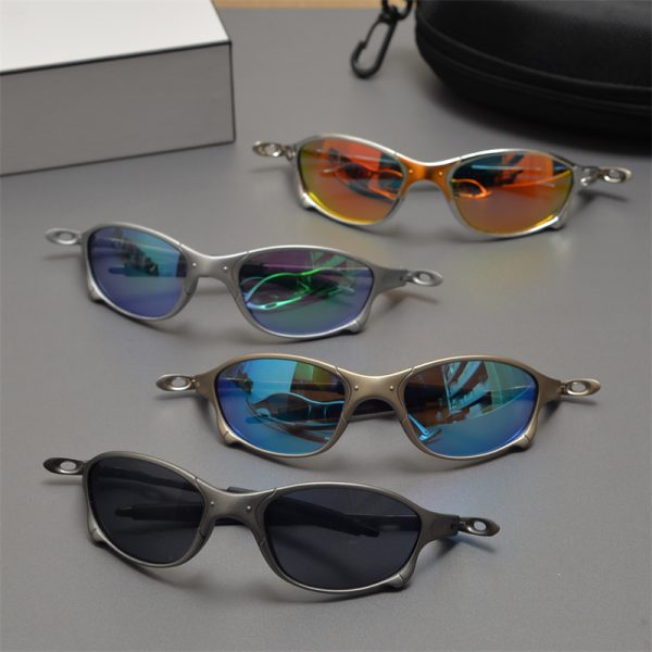 Cyberpunk Futuristic Round Frame Colorful Laser Sunglasses for Hip-Hop Style Cycling - European American Fashion Accessory