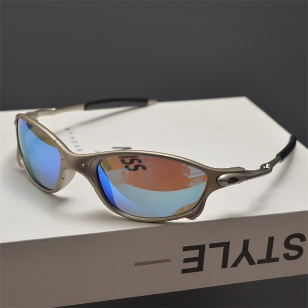 Cyberpunk Futuristic Round Frame Colorful Laser Sunglasses for Hip-Hop Style Cycling - European American Fashion Accessory