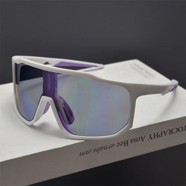Cyberpunk Futuristic Square Frame One-Piece Sunglasses for Men and Women - Trendy Colorful Cycling Windproof Eyewear
