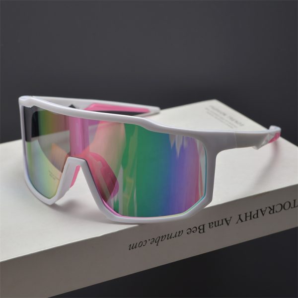 Cyberpunk Futuristic Square Frame One-Piece Sunglasses for Men and Women - Trendy Colorful Cycling Windproof Eyewear