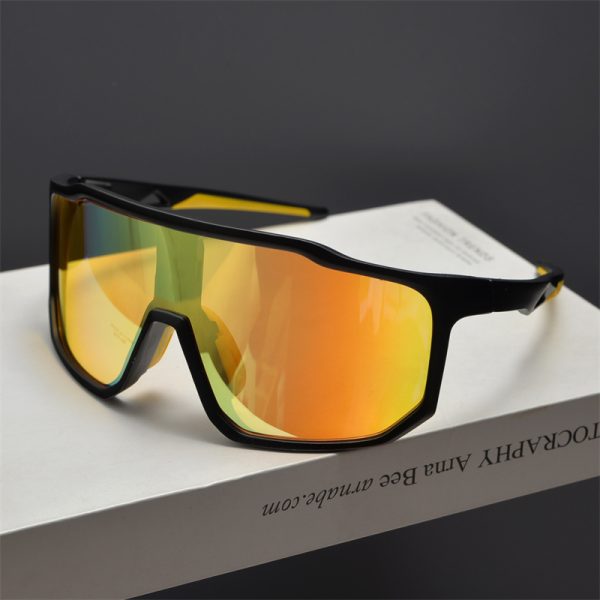 Cyberpunk Futuristic Square Frame One-Piece Sunglasses for Men and Women - Trendy Colorful Cycling Windproof Eyewear