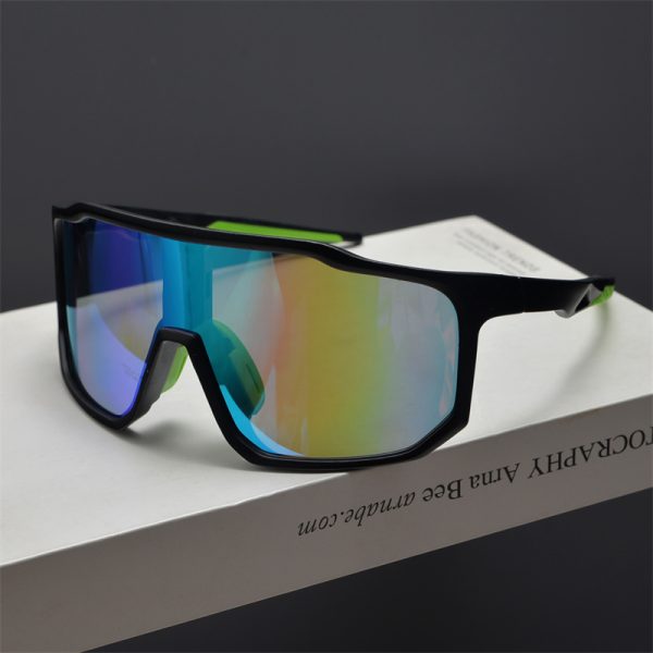 Cyberpunk Futuristic Square Frame One-Piece Sunglasses for Men and Women - Trendy Colorful Cycling Windproof Eyewear