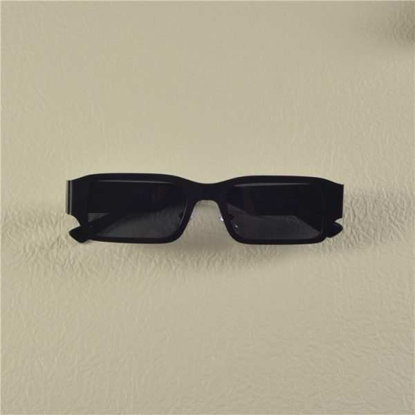 Cyberpunk Rectangular Sunglasses for Men & Women - Trendy Hip-Hop & European-American Style, Ideal for Round Faces