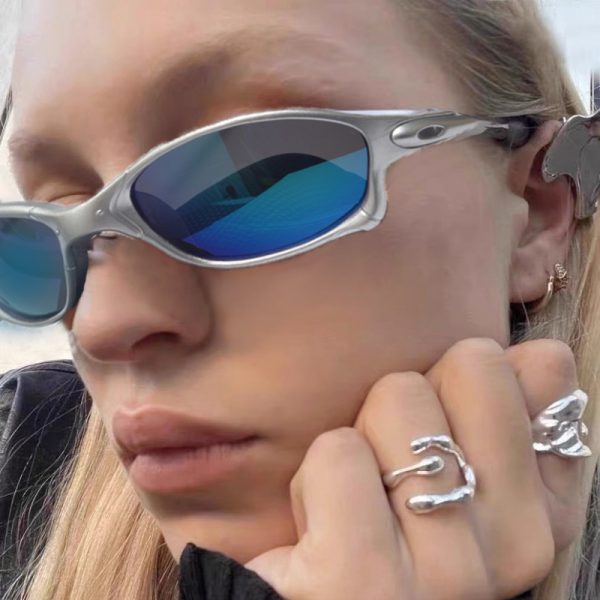 Cyberpunk Ultra-Small Laser Sunglasses for Men and Women - Futuristic Style for Cycling, Driving, Hip-Hop, and Parties