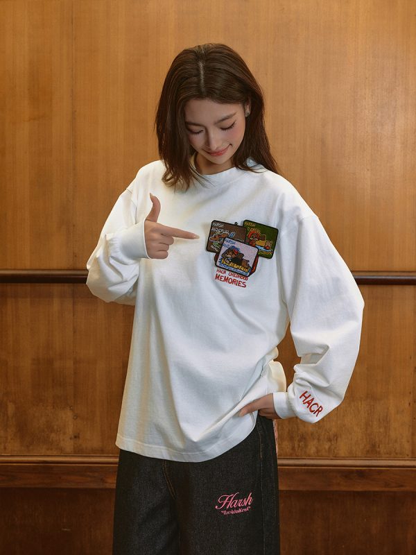 Dachshund's Believer Velcro Long Sleeve T-Shirt - Cute Graphic Tee for Dog Lovers, Y2K Style, Comfortable Casual Wear