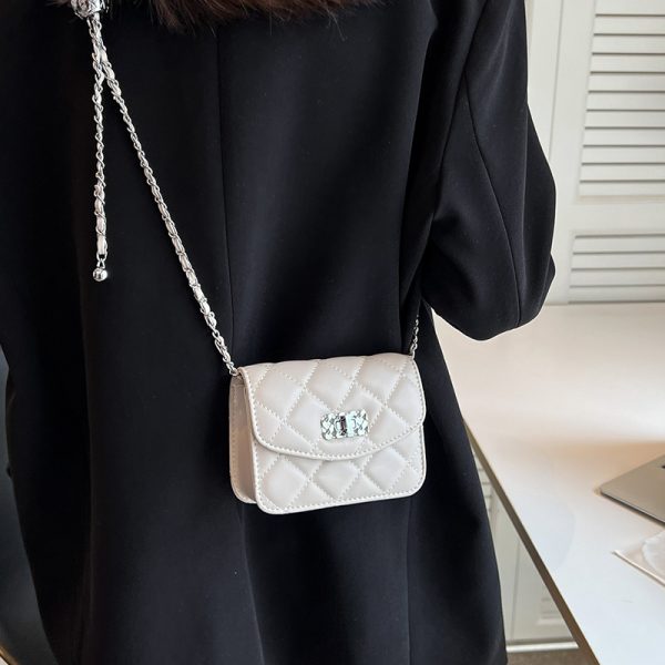 Diamond Quilted Chain Crossbody Bag for Women - Versatile Mini Square Bag for Spring/Summer 2025 Fashion