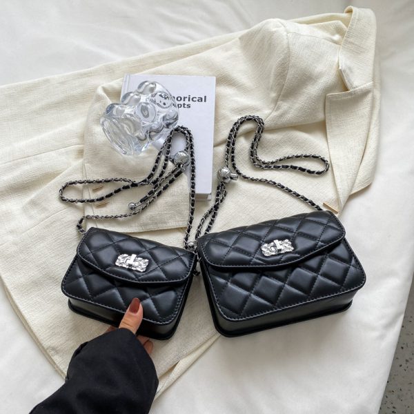 Diamond Quilted Chain Crossbody Bag for Women - Versatile Mini Square Bag for Spring/Summer 2025 Fashion
