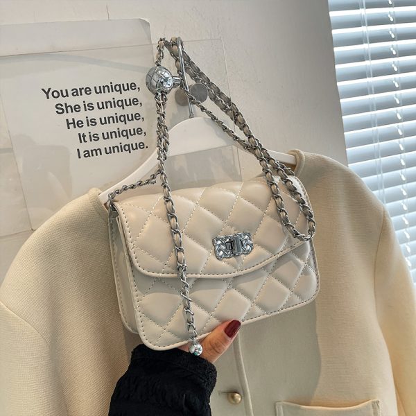 Diamond Quilted Chain Crossbody Bag for Women - Versatile Mini Square Bag for Spring/Summer 2025 Fashion