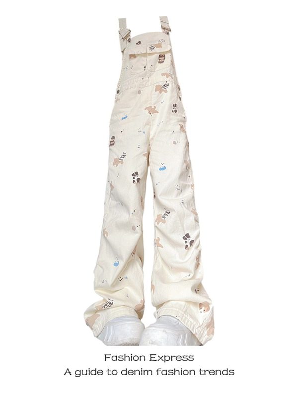 Dopamine Pink Gradient Lace-Up Fufu Suspenders Women's Wide-Leg Jumpsuit for Autumn Winter 2025 Y2K Fashion Trend