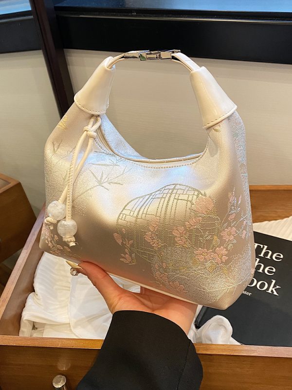 Embroidered Chinese Style Underarm Bag for Women - High-End Single Shoulder Crossbody Bag for Summer 2025