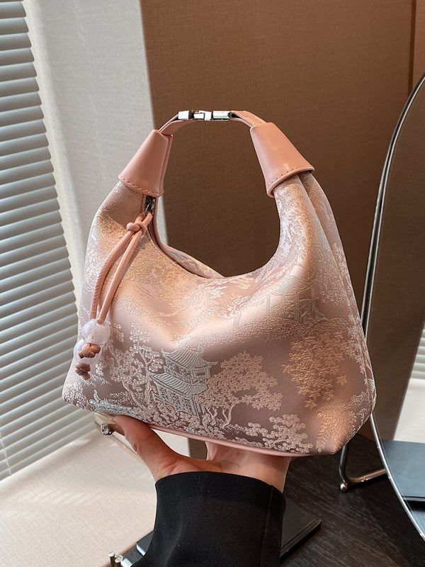 Embroidered Chinese Style Underarm Bag for Women - High-End Single Shoulder Crossbody Bag for Summer 2025