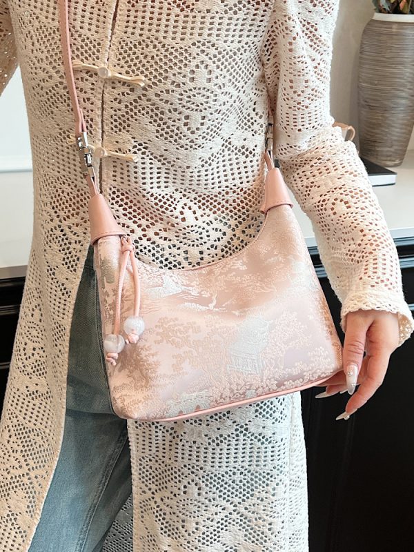 Embroidered Chinese Style Underarm Bag for Women - High-End Single Shoulder Crossbody Bag for Summer 2025