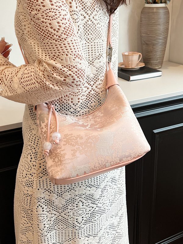 Embroidered Chinese Style Underarm Bag for Women - High-End Single Shoulder Crossbody Bag for Summer 2025