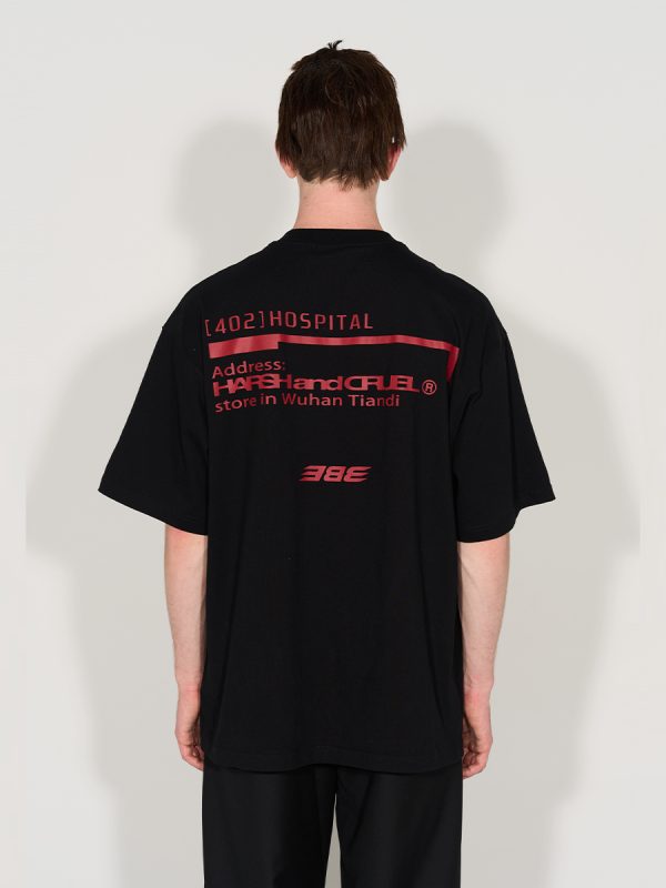 Embroidered Short-Sleeve T-Shirt - Y2K Inspired, Harsh and Cruel Co-Brand, Trendy Graphic Tee for Stylish Outfits