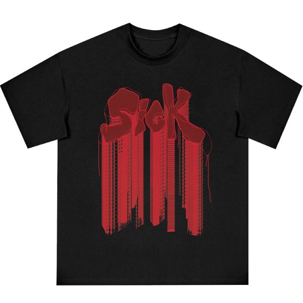 Embroidered Short-Sleeve T-Shirt - Y2K Inspired, Harsh and Cruel Co-Brand, Trendy Graphic Tee for Stylish Outfits