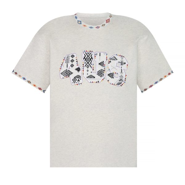 Ethnic Style Letter Pattern Embroidered Collar Short Sleeve Top - Spring/Summer National Trend Fashion