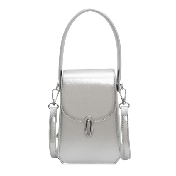Exquisite Summer Tote Bag for Women 2025 - High-End Silver Crossbody Handbag & Mobile Phone Bag