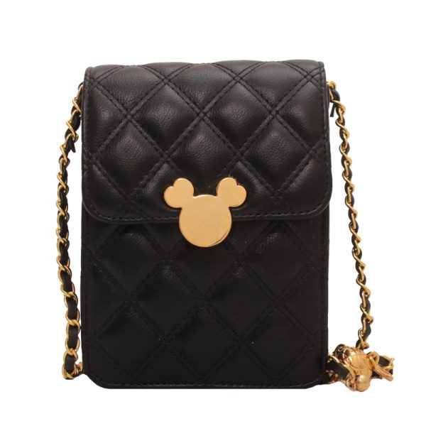Exquisite Women's Crossbody Bag 2025 - High-End Diamond Pattern Chain Mobile Phone Bag for Summer Fashion