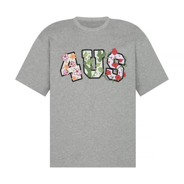 Floral Cactus Morning Glory Embroidered Short Sleeve Loose Unisex T-Shirt - Spring Summer 90s Vintage Style