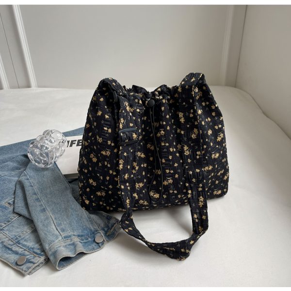 Floral Canvas Tote Bag for Women - Large Capacity Shoulder Bag, Versatile Crossbody for Summer and Everyday Use