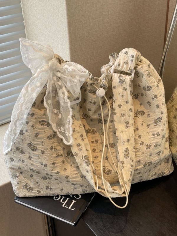 Floral Canvas Tote Bag for Women - Large Capacity Shoulder Bag, Versatile Crossbody for Summer and Everyday Use