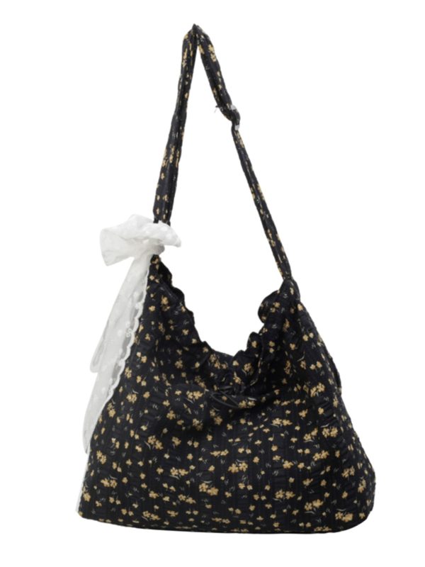 Floral Canvas Tote Bag for Women - Large Capacity Shoulder Bag, Versatile Crossbody for Summer and Everyday Use