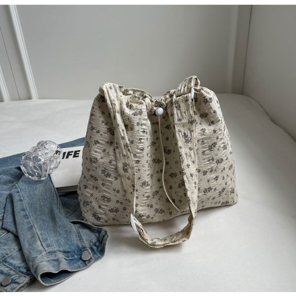 Floral Canvas Tote Bag for Women - Large Capacity Shoulder Bag, Versatile Crossbody for Summer and Everyday Use