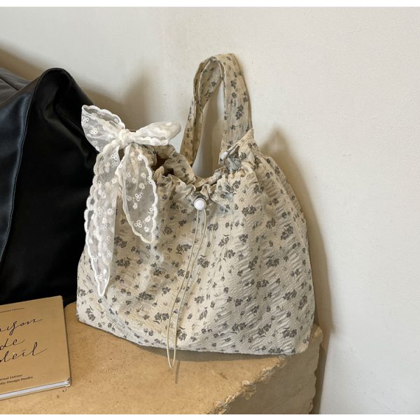 Floral Canvas Tote Bag for Women - Large Capacity Shoulder Bag, Versatile Crossbody for Summer and Everyday Use