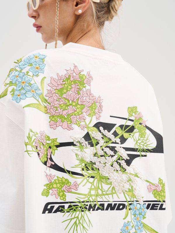 Floral Chinese Embroidery Short Sleeve T-Shirt - Street Style Couple Tee, Y2K National Trend Fashion, Korean Inspired