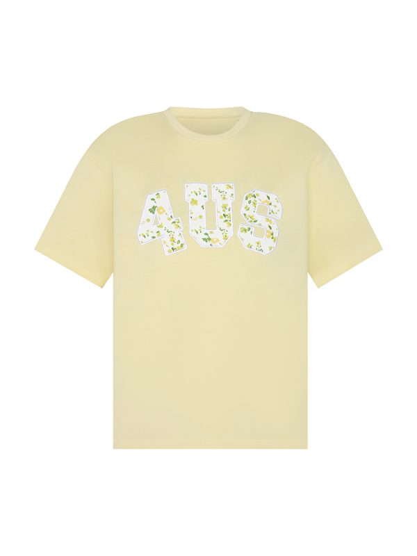 Floral Embroidered Patchwork Loose T-Shirt for Couples - Spring Summer National Trend Short Sleeve Tee