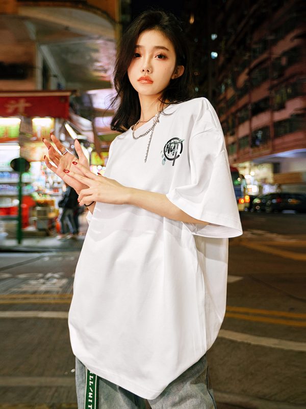 Floral Graphic Short Sleeve T-Shirt, Unisex, 280g Heavyweight, 2025 New Arrival, Y2K Style, Trendy Streetwear Fashion