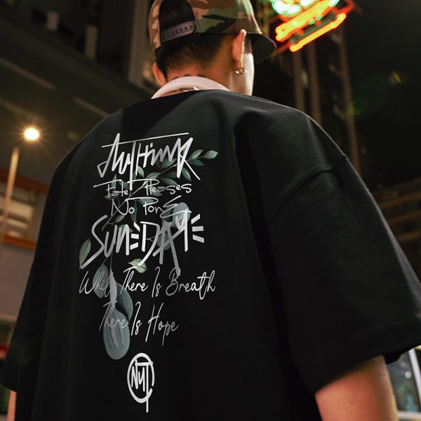 Floral Graphic Short Sleeve T-Shirt, Unisex, 280g Heavyweight, 2025 New Arrival, Y2K Style, Trendy Streetwear Fashion
