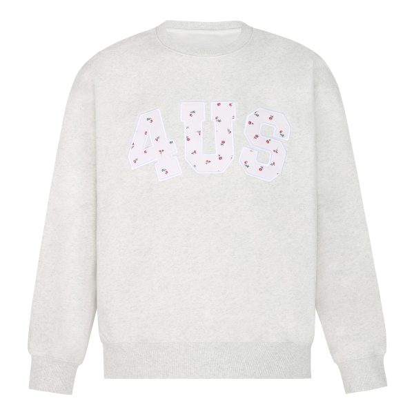Floral Patch Embroidery Pullover Sweatshirt for Couples - Loose Fit Round Neck, Spring Autumn Style, National Trend Fashion
