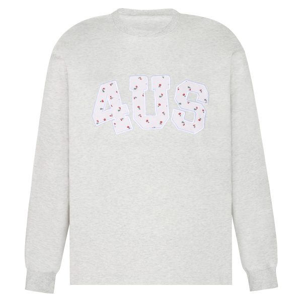 Floral Patchwork Embroidery Long Sleeve T-Shirt for Couples, National Trend, Loose Fit, Spring and Autumn Style