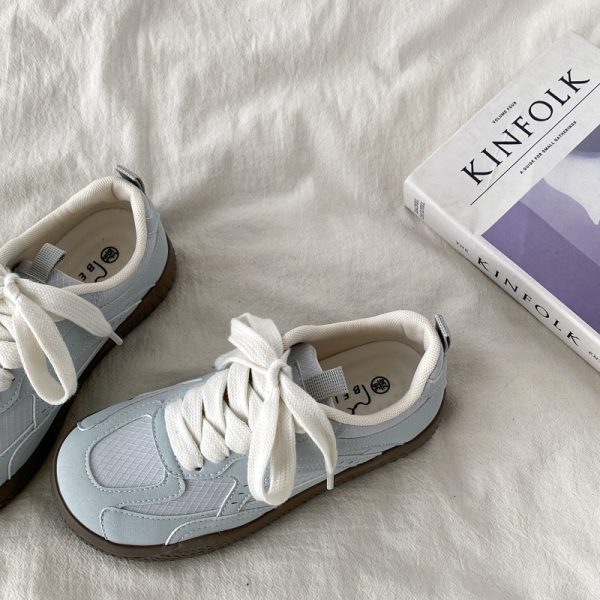Foggy Blue Retro Training Board Shoes for Women - Chic Versatile Casual Sports Footwear for Summer 2025