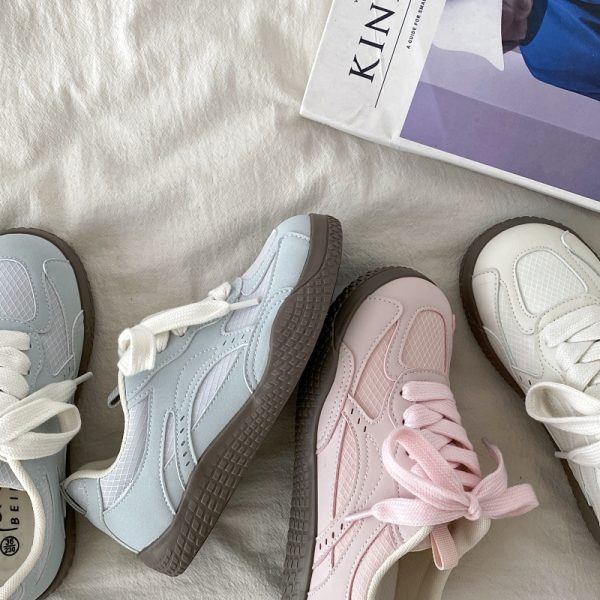 Foggy Blue Retro Training Board Shoes for Women - Chic Versatile Casual Sports Footwear for Summer 2025