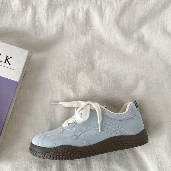 Foggy Blue Retro Training Board Shoes for Women - Chic Versatile Casual Sports Footwear for Summer 2025