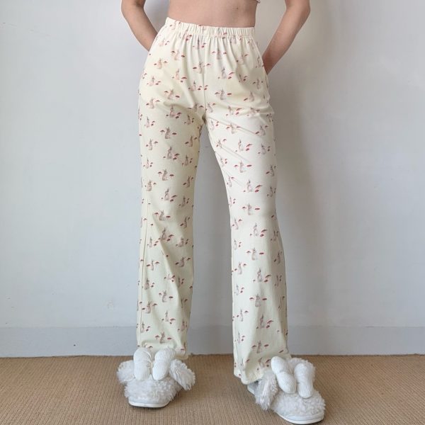 French Sweet Bunny Print Cami Pajama Cardigan and Shorts Loungewear Set for Women â€“ Cute and Comfy Sleepwear Outfit