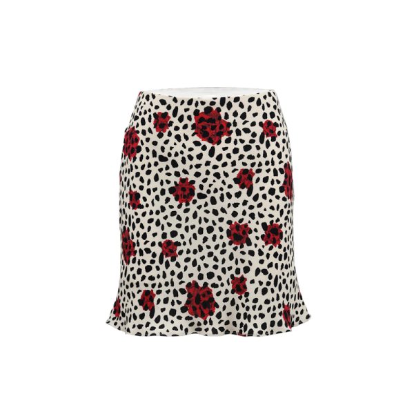 French Vintage Leopard Print A-Line Skirt - Sexy Slim Fit Short Skirt for 90s Y2K Style Fashion