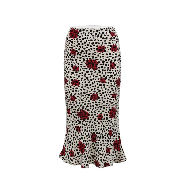 French Vintage Leopard Print A-Line Skirt - Sexy Slim Fit Short Skirt for 90s Y2K Style Fashion