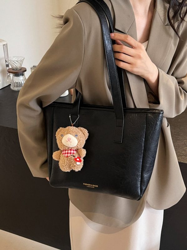 French Vintage Tote Bag for Women, Autumn 2025 Large Capacity Handheld Shoulder Bag, Chic Student Commuter Style