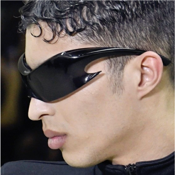 Futuristic Cyberpunk Unisex Retro Street Photography Sunglasses - Quirky Exaggerated Style for Bold Fashion Statements