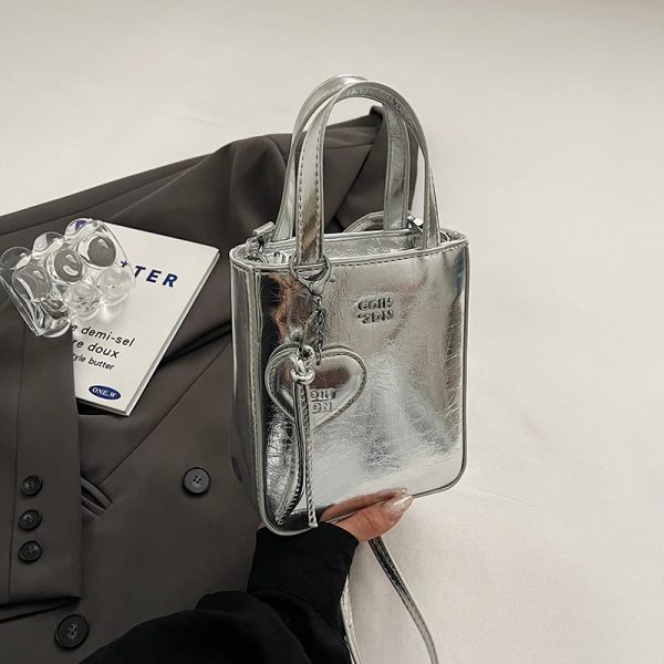 Glossy Phone Bag for Women - Hand-held Minimalist Shoulder Bag, Trendy Summer 2025 Casual Style, Versatile Women's Accessories